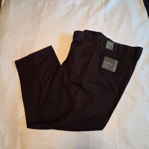 COVINGTON Black Essential Pant Pleated Front Pants Classic Fit Men 36x30 NEW (24